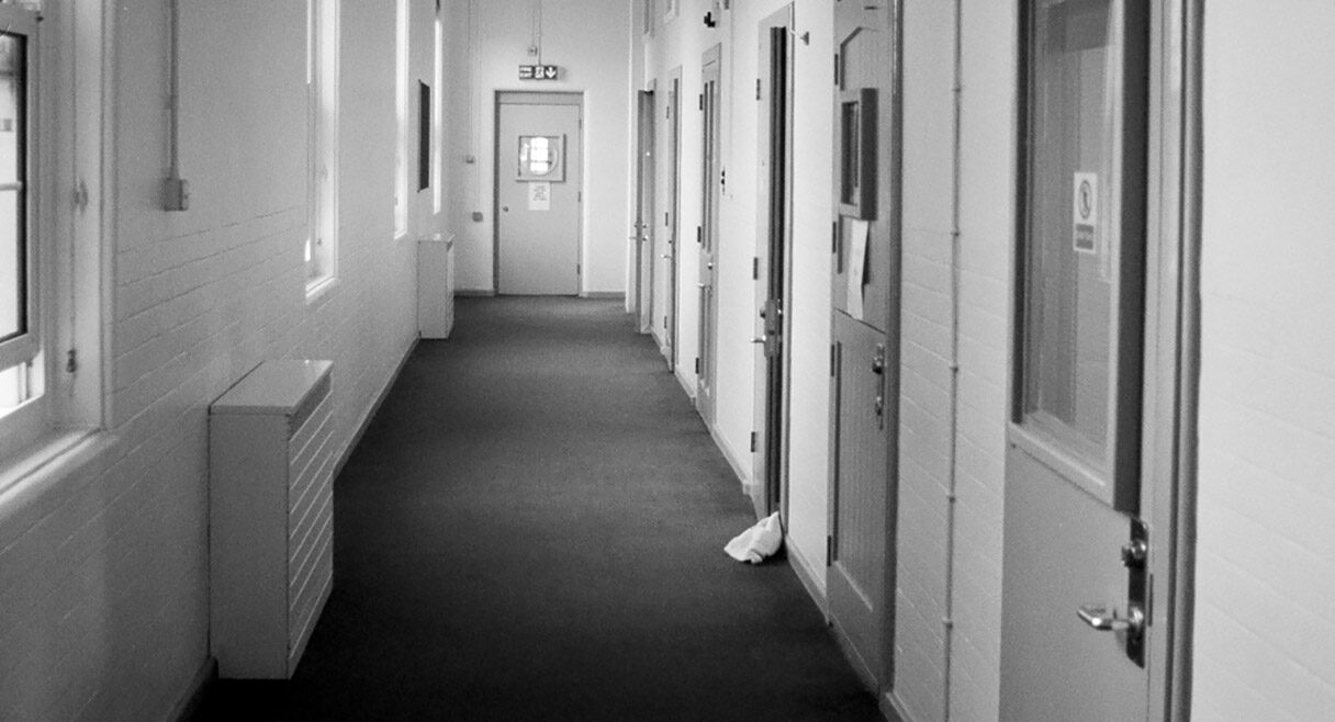 image of a hospital hallway